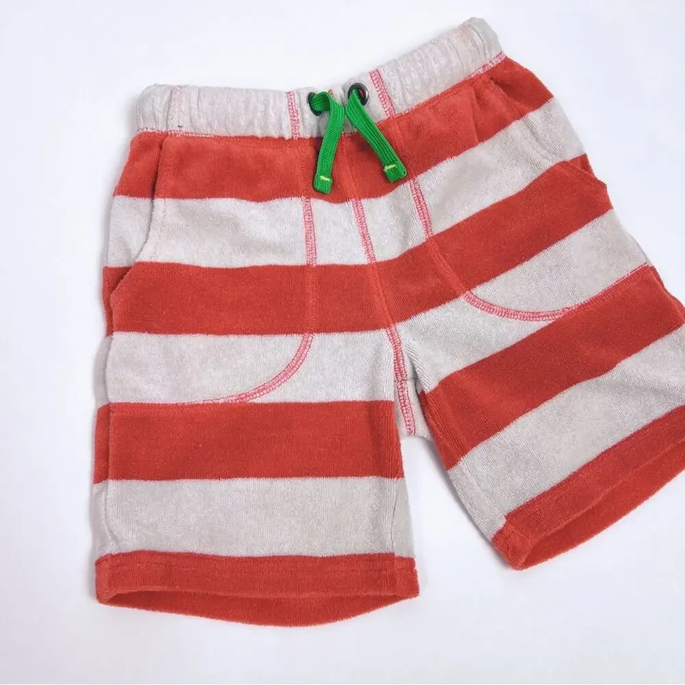 Mini Boden Striped Terry Cloth Board Shorts 5Y - Picture 2 of 6